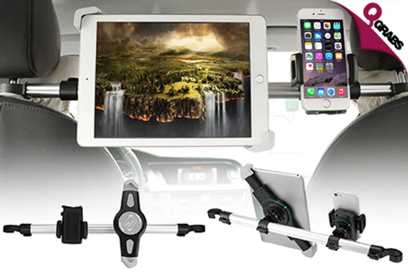 From QR95 Get Entertainment On the Road with a Universal Tablet & Phone Holder for your Car’s Back Seat! (Up to QR360 Value)